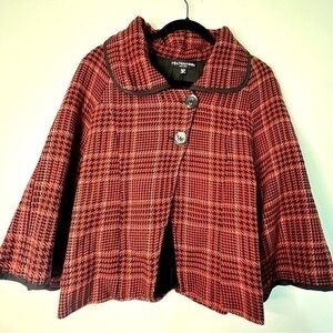 Mix Nouveau 2-button, fully-lined plaid jacket, Sz M. Preowned. EUC.